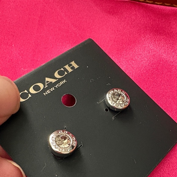 Coach Silver and Brown Earrings - Picture 10 of 10